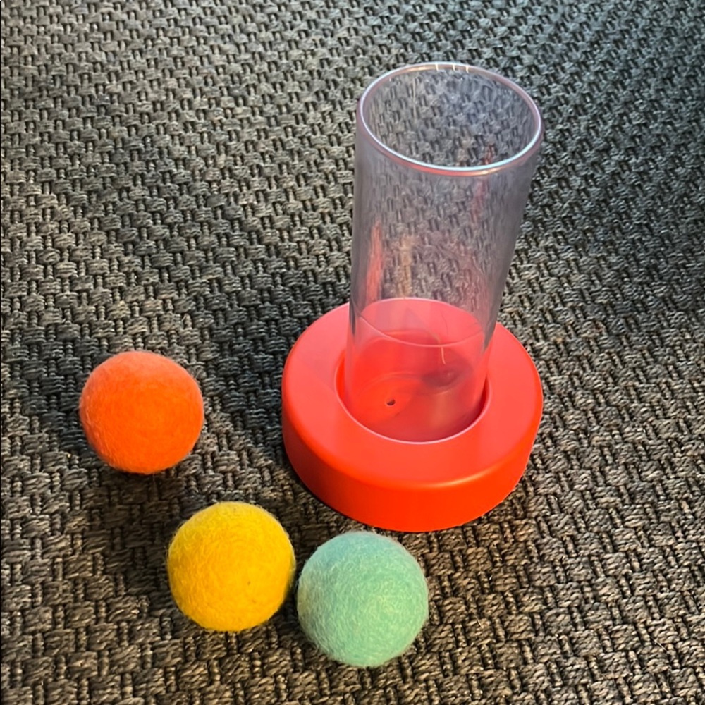 Orange and Yellow Learning Toy for Sorting and Stacking